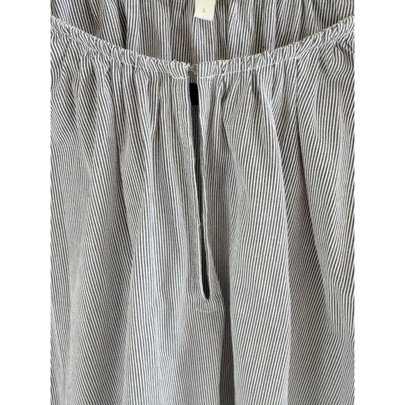 Ann Mashburn Meryl Shirt Sz L Blue Stripe Blouse - Picture 8 of 14